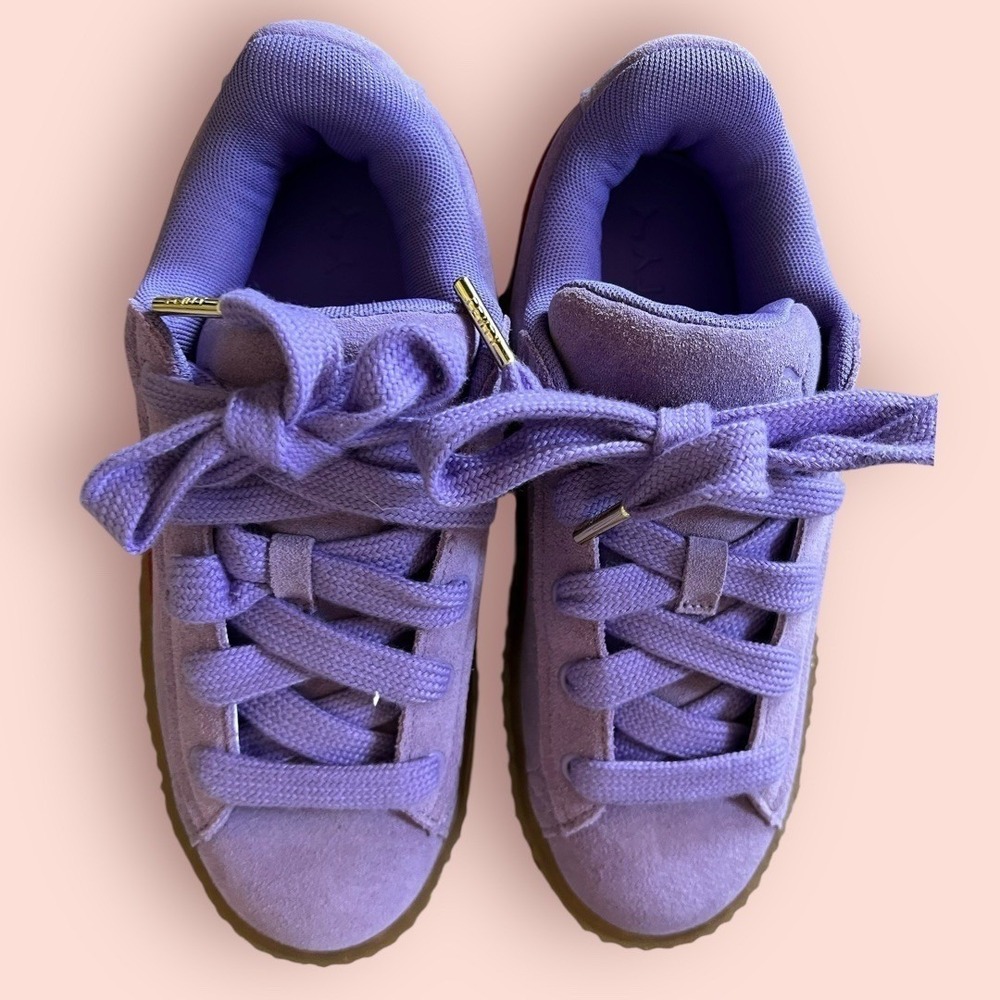 PUMA Fenty Rihanna Purple Suede Platform Sneakers Fashion Athletic Shoes 6.5